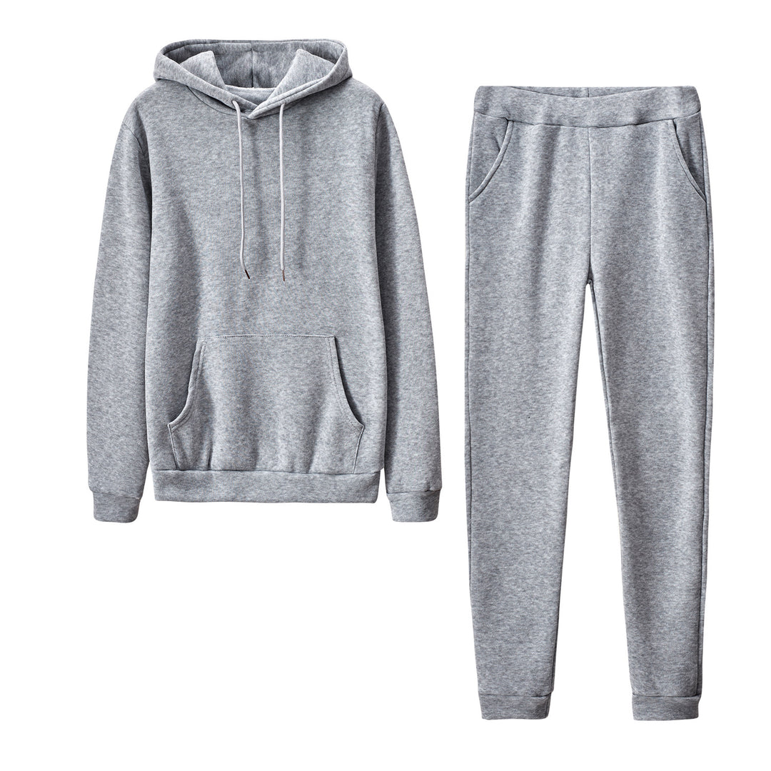 Damen nan Cozy-Loungewear-Set mit oversized Hoodie, Kängurutasche und schmaler Highwaist-Jogginghose EB