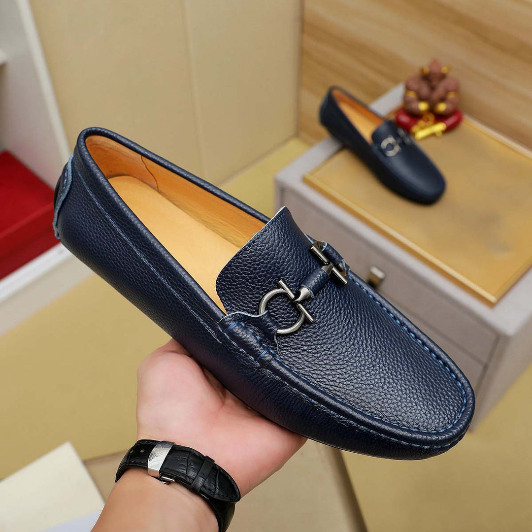Damen Mokassins aus hochwertigem Leder mit elegantem Zierdetail EB