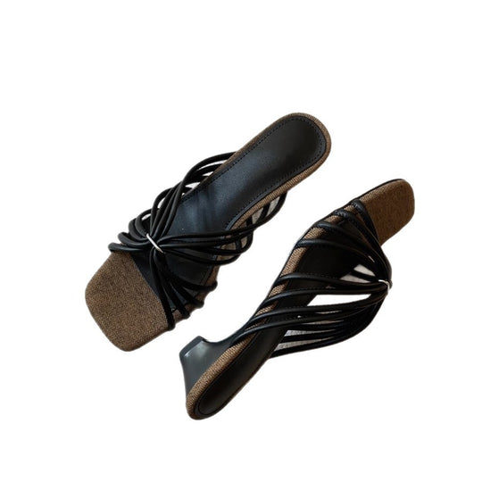 Damen Sandalen mit elegantem Flecht-Design und komfortablem Plateau EB