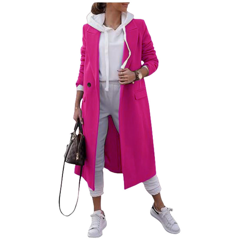 Damen eleganter Übergangsblazer mit modernem Schnitt und praktischen Taschen EB