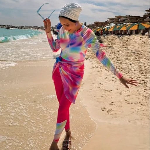 Damen Modischer Beachwear-Anzug mit Wickeldesign EB