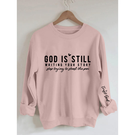 Damen Sweatshirt mit inspirierendem Schriftzug und weichem Material EB