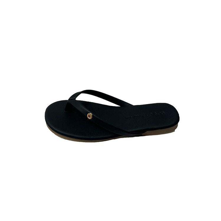 Damen Flip-Flops mit minimalistischer Riemenführung und bequemem Fußbett EB