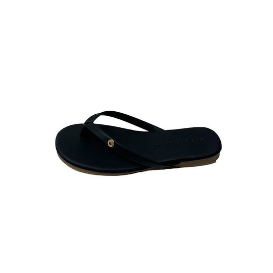 Damen Flip-Flops mit minimalistischer Riemenführung und bequemem Fußbett EB