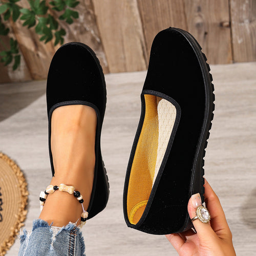 Damen Bequeme und elegante Slipper aus hochwertigem Samt EB