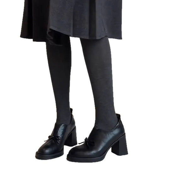 Damen Elegante Schnürschuhe mit modischem Schleifenakzent und blockiertem Absatz EB