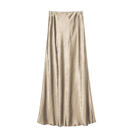Damen Eleganter Maxirock aus satinierter Viskose EB