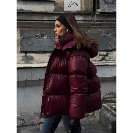 Damen Steppjacke mit glänzender Oberflächenstruktur EB