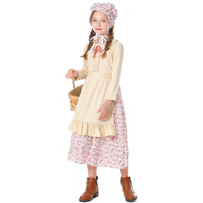 Mädchen Bauernkleid mit floralen Details EB
