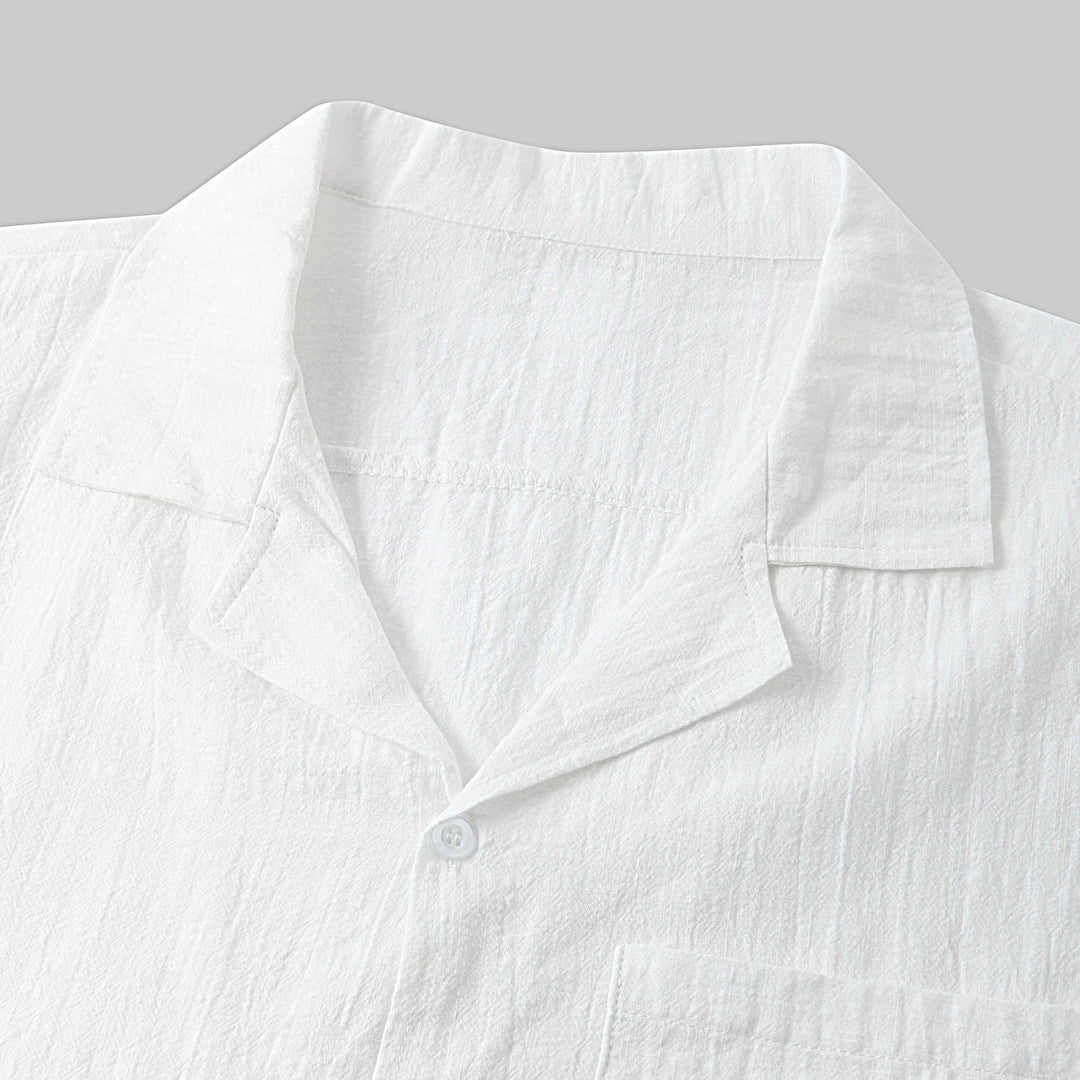 Damen Kurzarm-Pyjama-Set aus leichtem Baumwollmaterial mit praktischer Knopfleiste und elastischem Bund EB