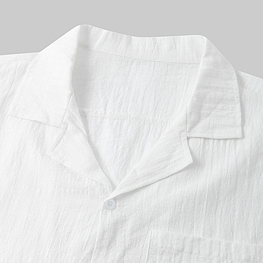 Damen Kurzarm-Pyjama-Set aus leichtem Baumwollmaterial mit praktischer Knopfleiste und elastischem Bund EB