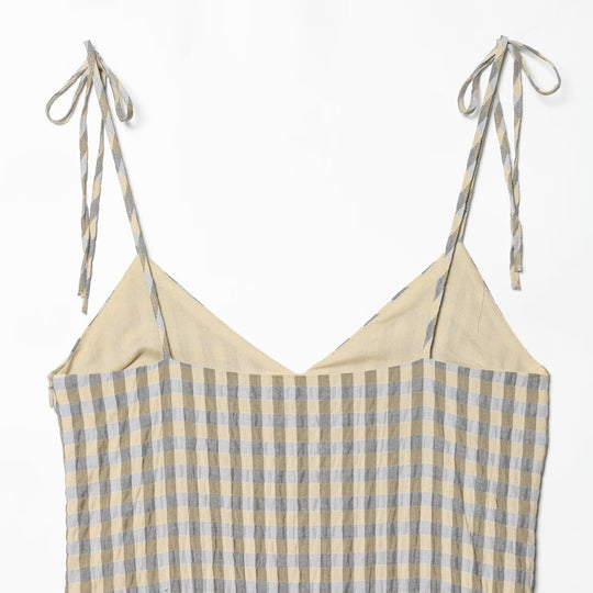 Damen luftiges V-Ausschnitt Sommerkleid mit Rüschen und verstellbaren Trägern EB