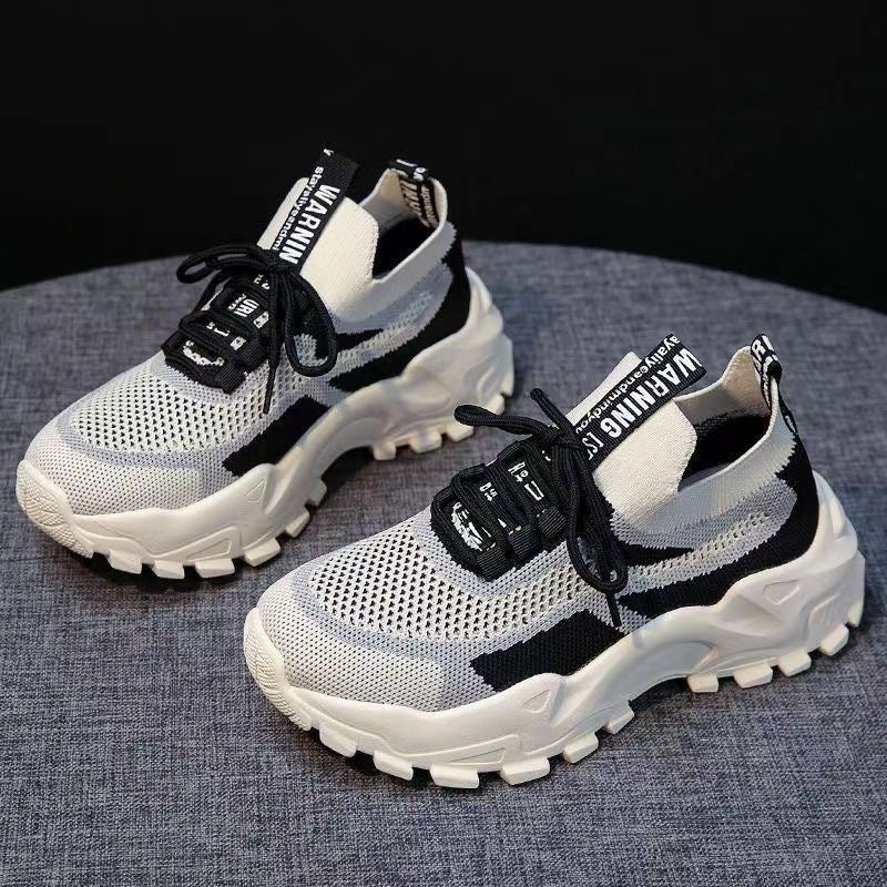 Damen Atmungsaktive Lauf- und Freizeitschuhe mit dickem Profil EB