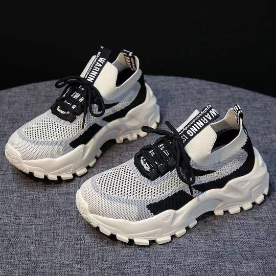 Damen Atmungsaktive Lauf- und Freizeitschuhe mit dickem Profil EB