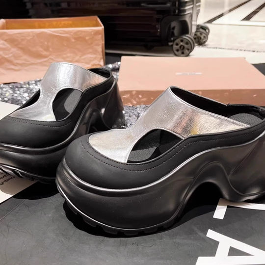 Damen modische Clogs mit konturierter Sohle EB