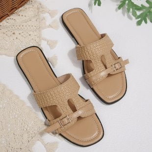 Damen Garderobenschuh mit modischem Riemendesign EB