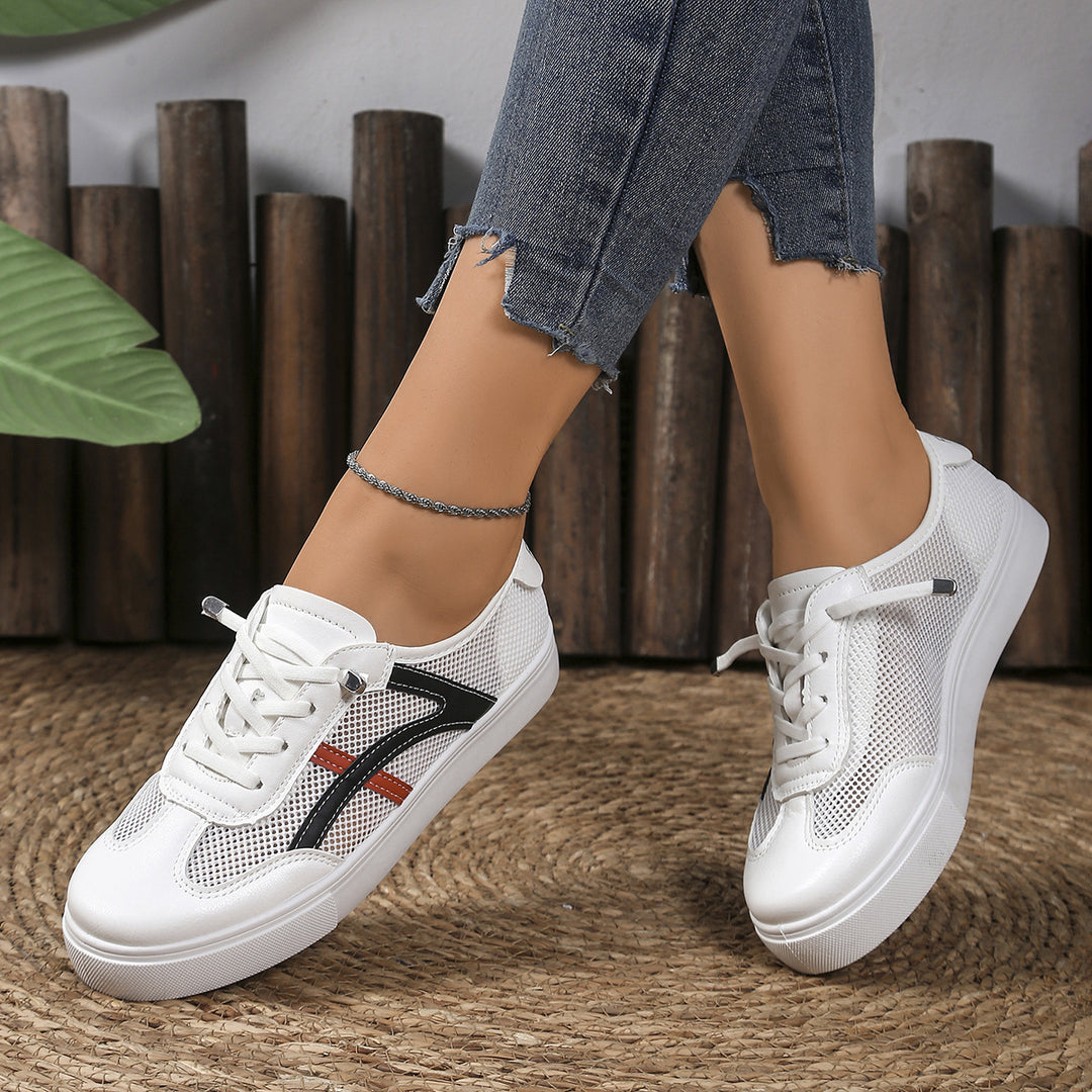 Damen Sportliche Sneakers mit atmungsaktivem Mesh-Obermaterial und flexiblem Fußbett EB