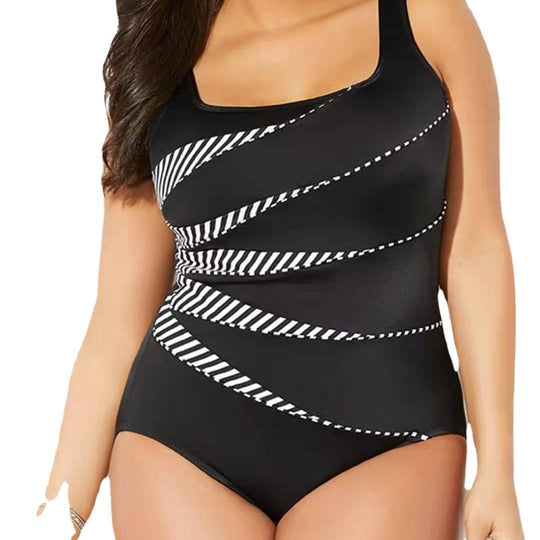 Damen Einteiler Badeanzug mit floralem Design EB