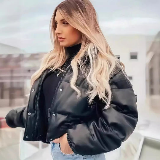 Damen kurzärmlige Daunenjacke EB