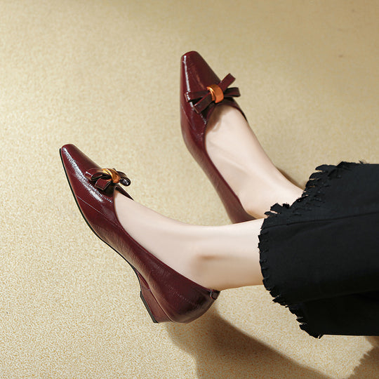 Damen Ballerinas mit eleganter Schleifenapplikation EB