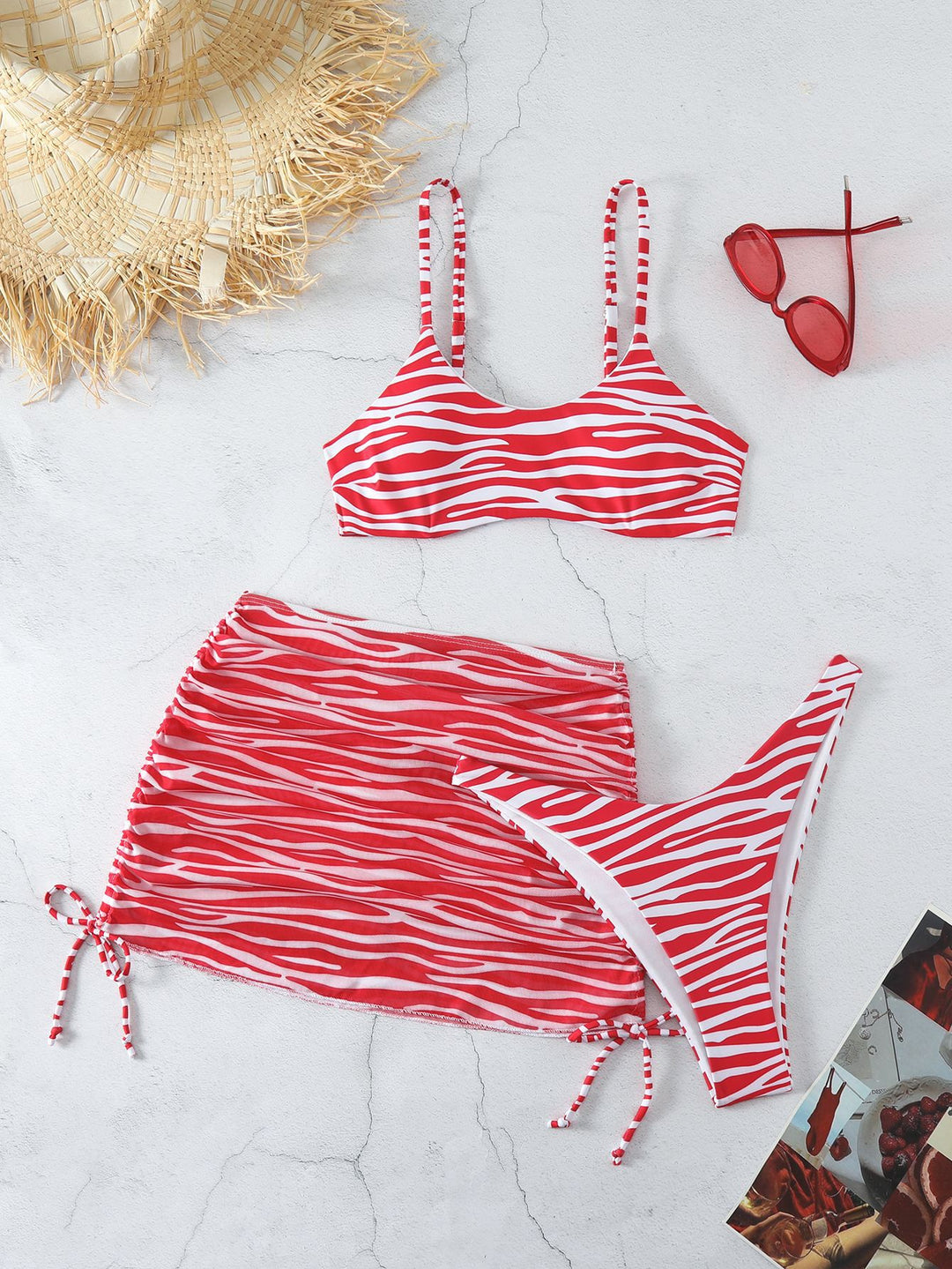 Damen Bikini Set mit verspieltem Rock EB