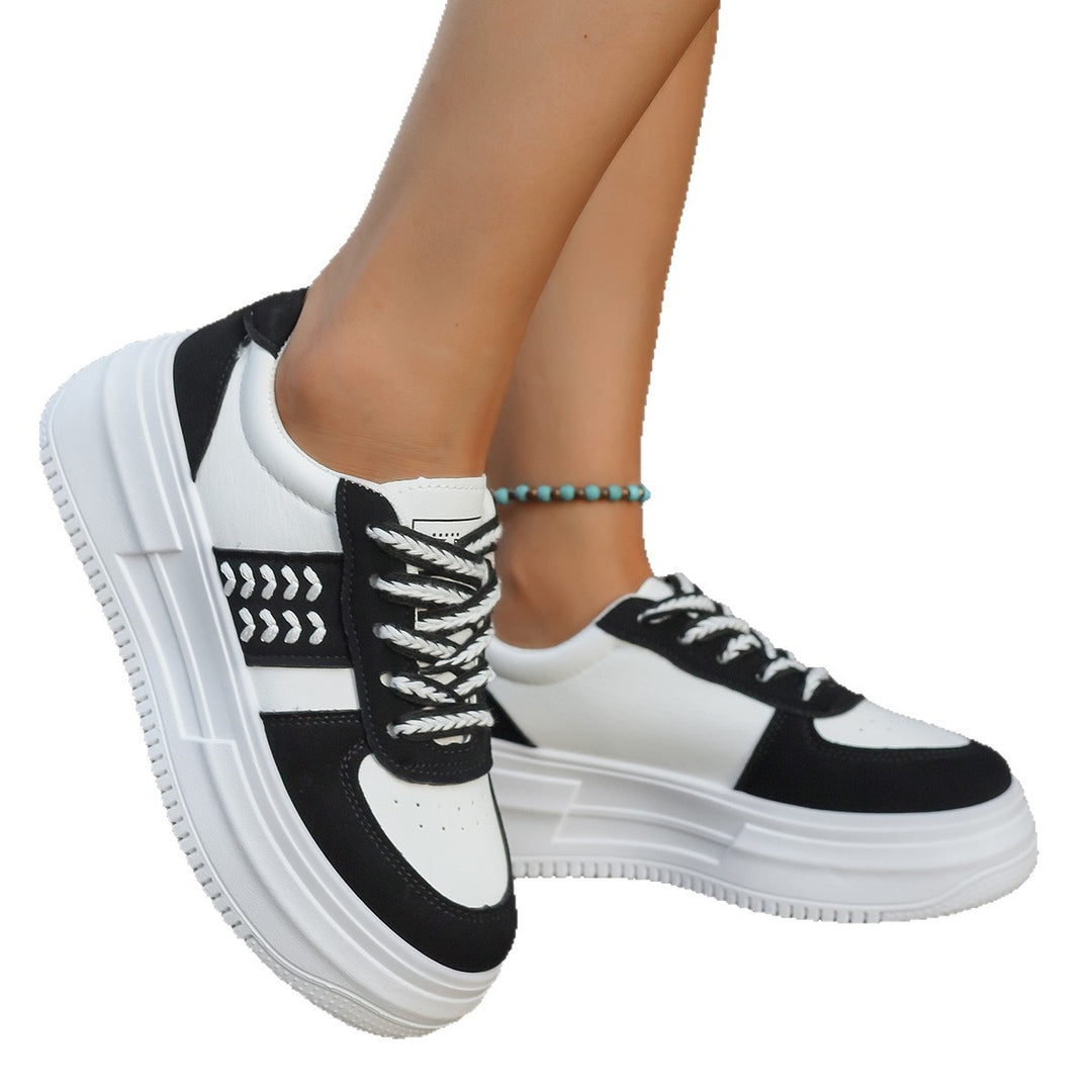 Damen Plattform-Sneaker mit atmungsaktivem Obermaterial und rutschfester Sohle EB