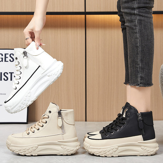 Damen Hochformatige Sneaker mit praktischer Reißverschlussseite EB