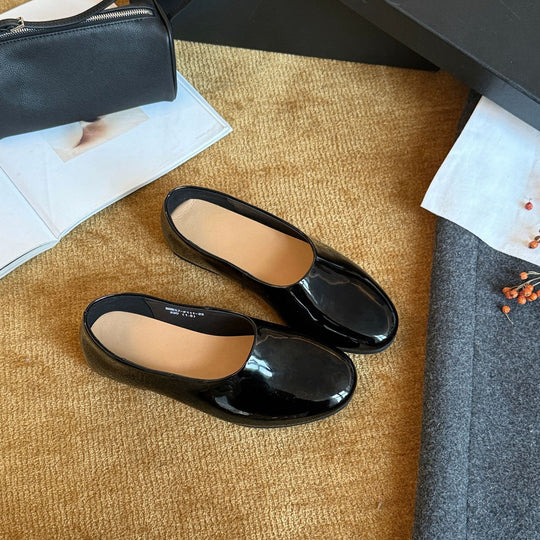 Damen Ballerinas aus hochwertigem Leder mit rutschfester Sohle EB