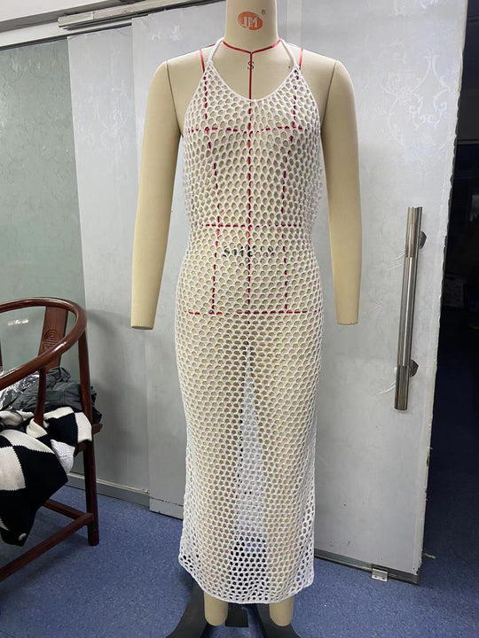 Damen Netzkleid im stylischen figurbetonten Design EB