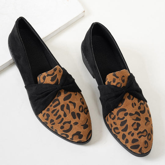 Damen elegante Ballerinas mit floralem Knoten-Design EB