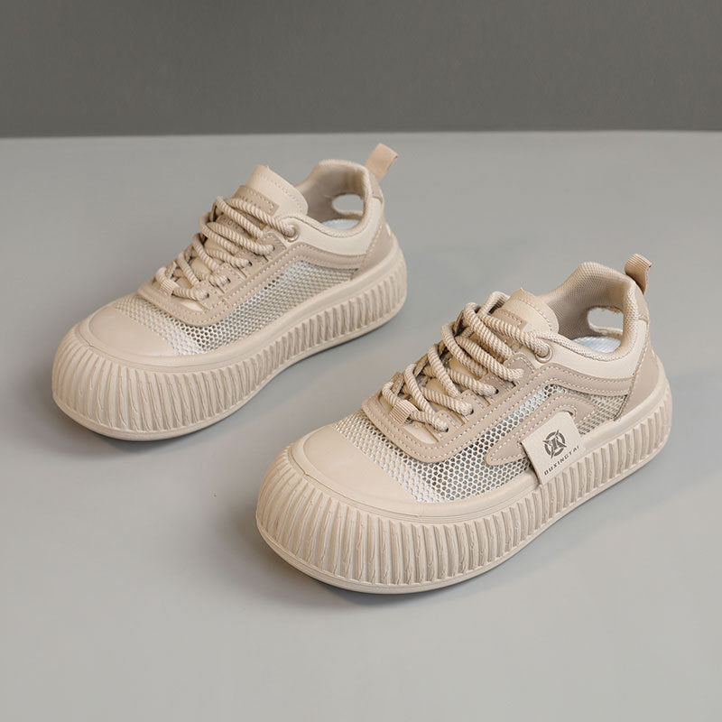 Damen Sportliche Sneaker mit atmungsaktiver Mesh-Oberfläche und verstärkter Sohle EB