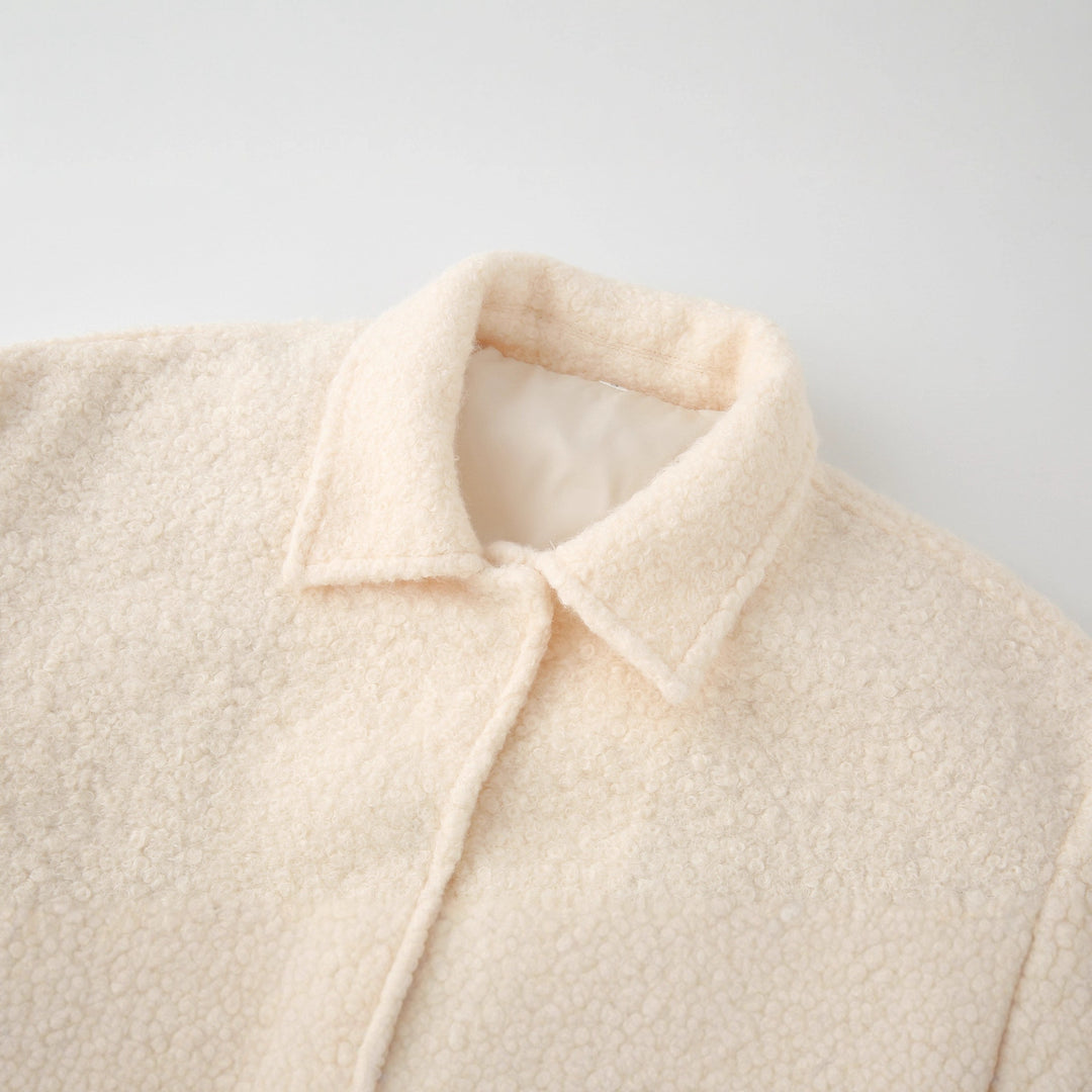 Damen kuschelige Bouclé-Jacke EB