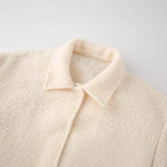 Damen kuschelige Bouclé-Jacke EB