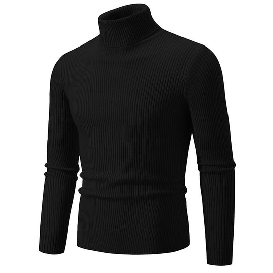 Herren feiner Rollkragenpullover aus langlebigem Strickmaterial EB
