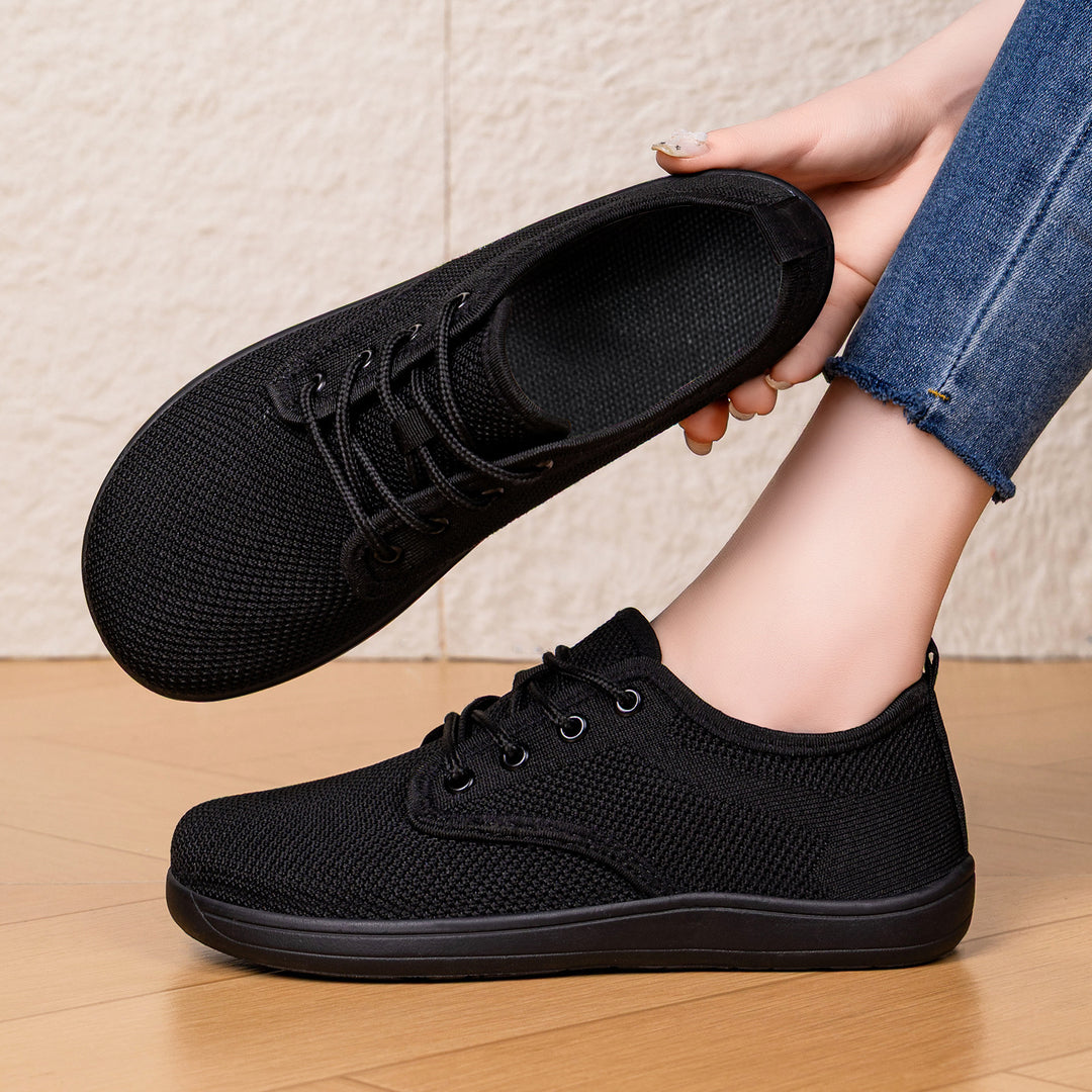 Damen Atmungsaktive Sneaker mit elastischem Lederoberteil EB
