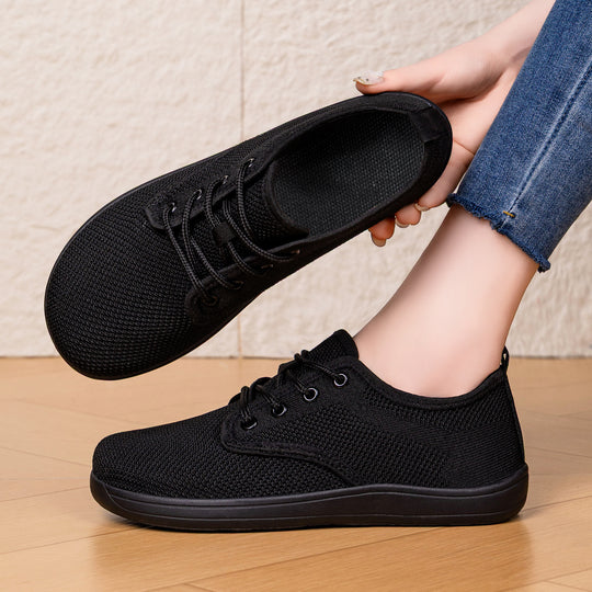 Damen Atmungsaktive Sneaker mit elastischem Lederoberteil EB