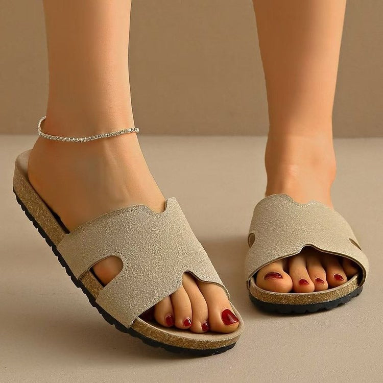 Damen Komfortable Riemchensandalen mit modischem Überkreuz-Design EB