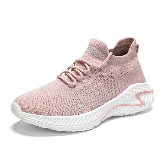 Damen Sportliche Sneakers mit flexiblem Strick-Obermaterial und rutschfester Sohle EB