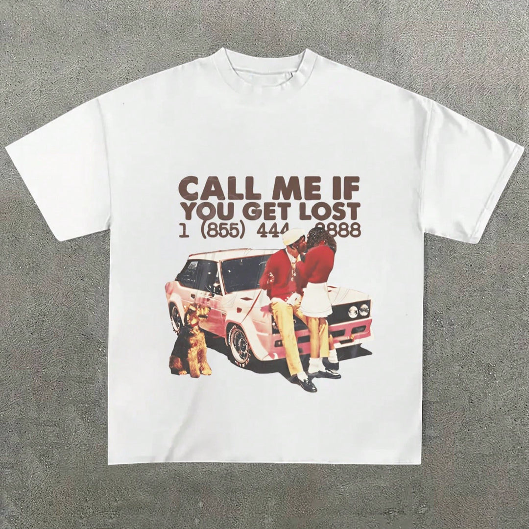 Damen Grafik T-Shirt mit nostalgischem Auto-Design und frechem Schriftzug EB