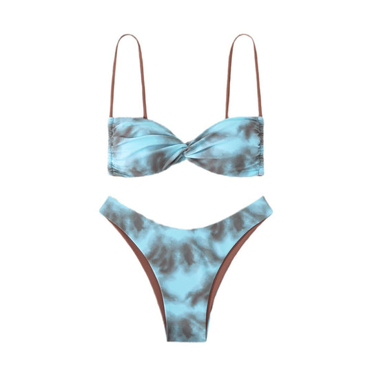 Damen Bikini-Set mit romantischem Twist-Design EB