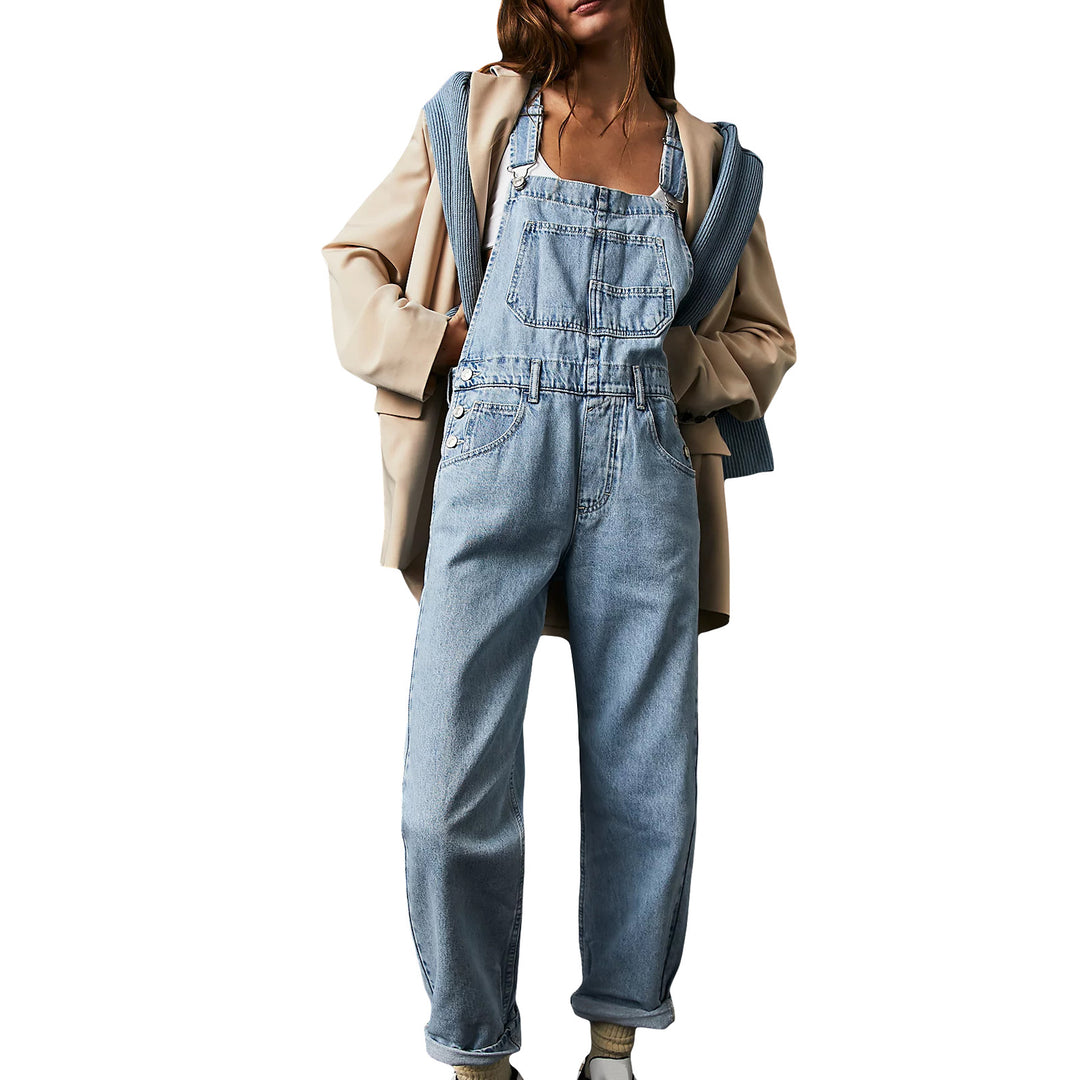 Damen Latzhose im lässigen Schnitt mit trendigen Details EB