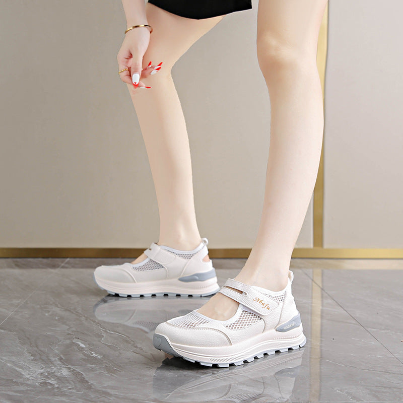 Damen Freizeitsneaker mit atmungsaktivem Mesh-Obermaterial und gepolsterter Innensohle EB