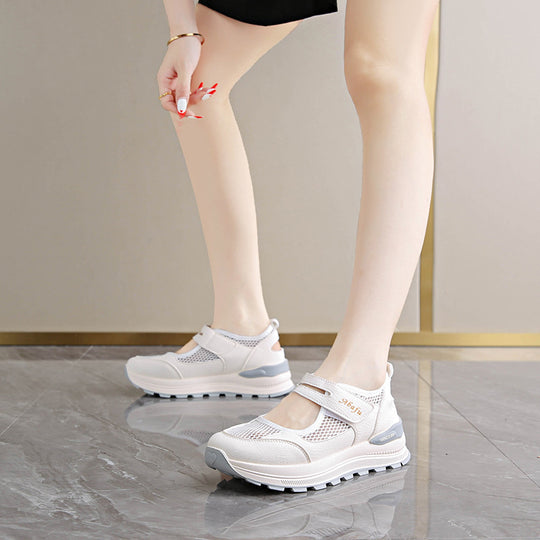 Damen Freizeitsneaker mit atmungsaktivem Mesh-Obermaterial und gepolsterter Innensohle EB