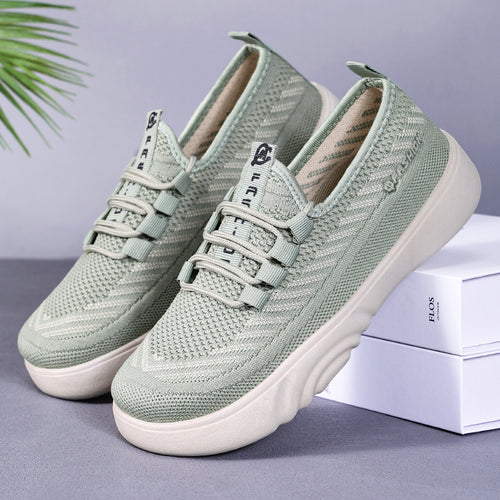 Damen Sportliche und atmungsaktive Freizeit-Sneaker mit elastischem Schnürsystem EB