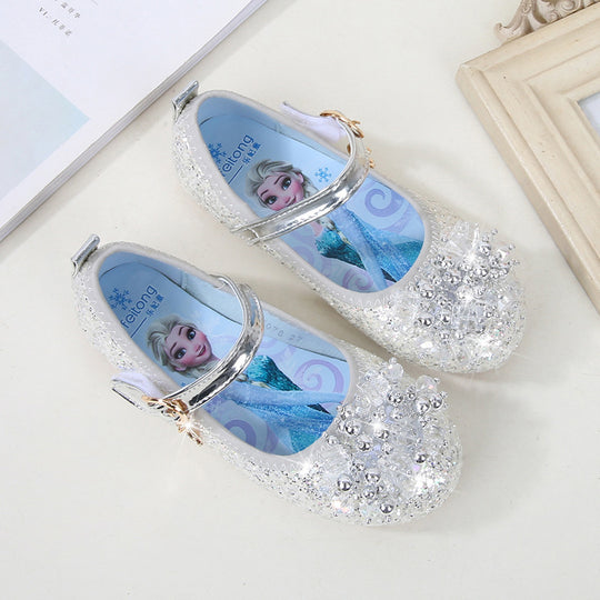 Mädchen Ballerina Schuhe mit funkelnden Perlenapplikationen EB