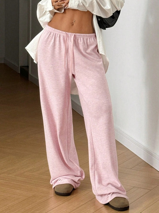 Damen weit geschnittene Freizeit-Hose mit bequemer Taille EB