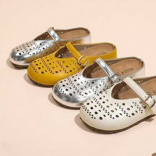 Damen Clogs mit luftigen Cut-Outs und verstellbarem Riemen EB
