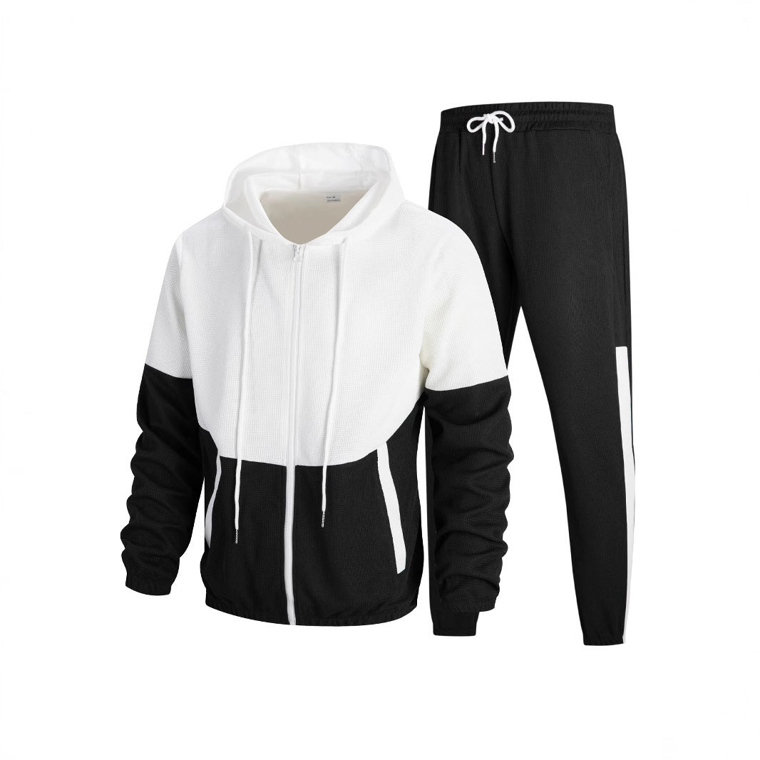 Herren modischer Trainingsanzug mit leistungsstarkem Funktionsmaterial und stylischem Blockdesign EB