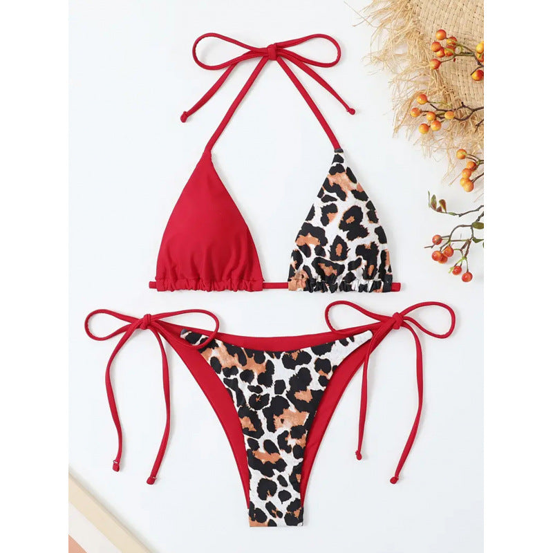 Damen Triangel-Bikini mit auffälligen Muster EB