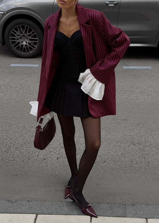 EB | Nadelstreifen Blazer mit Statement Ärmeln